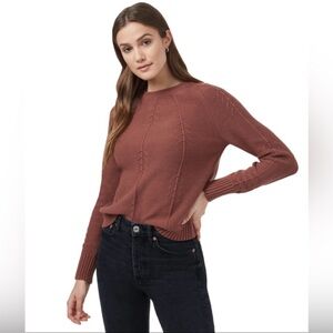 tentree L88405 Womens Mesa Red Highline Treestitch Crew Sweater Size M